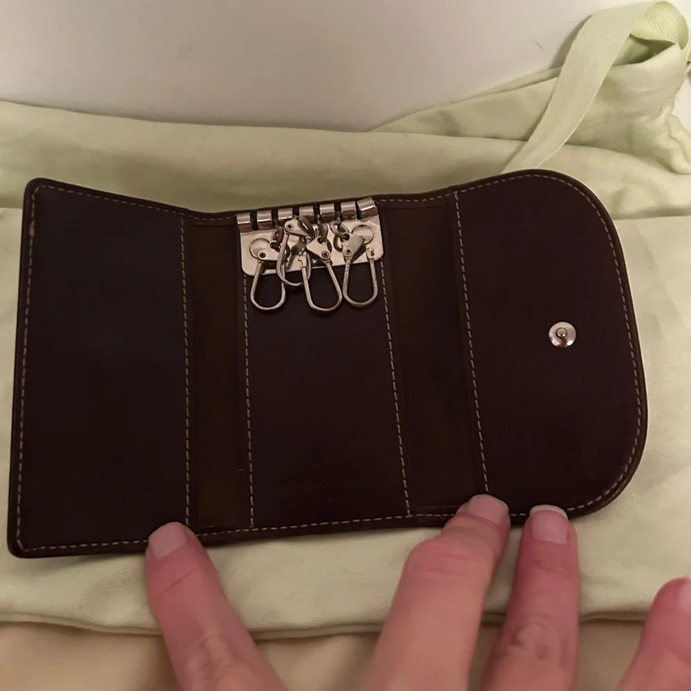 Burberry Pink and Black Checkered key case/card holder - Picture 4 of 6